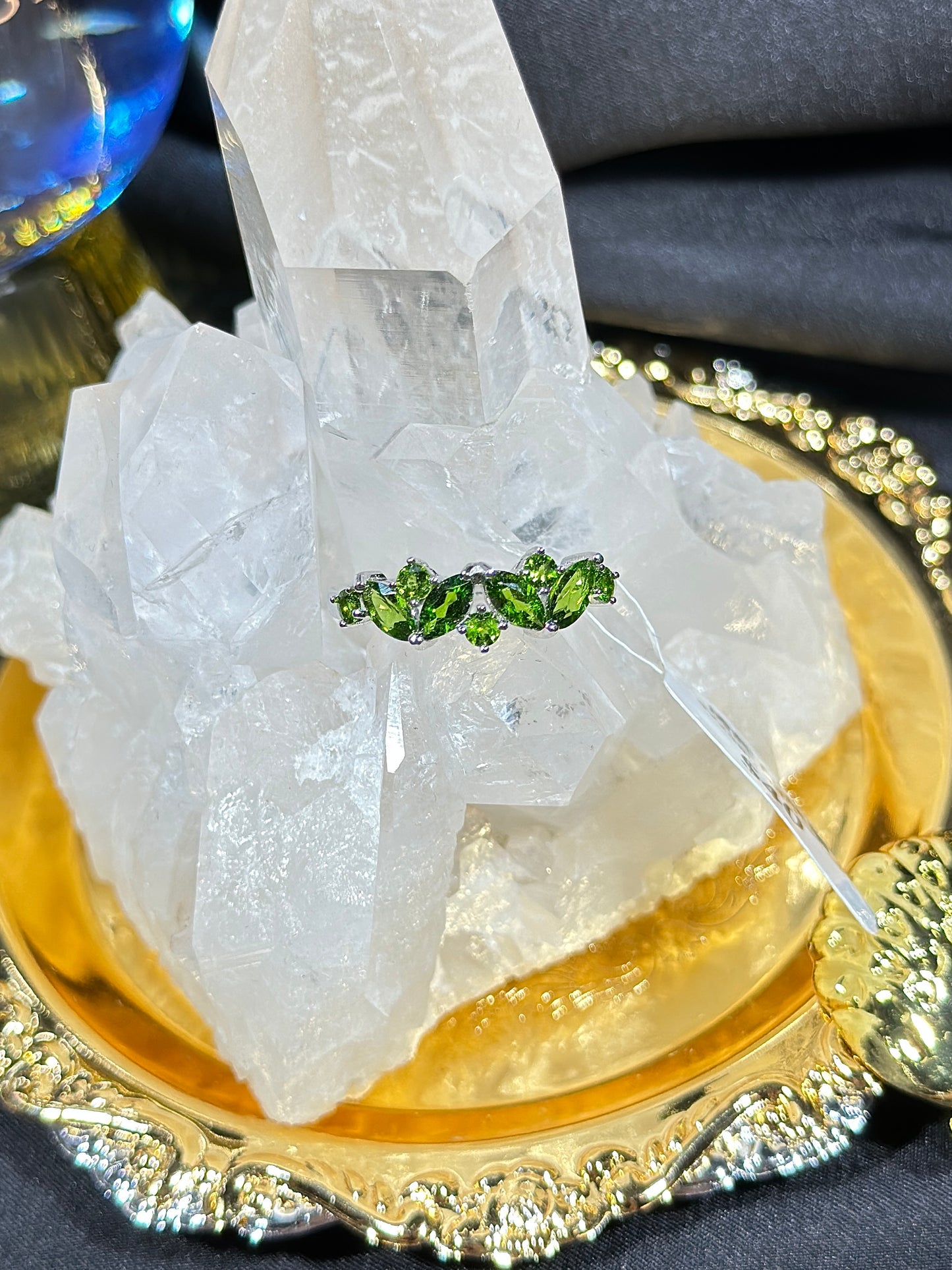 Diopside S925 silver ring