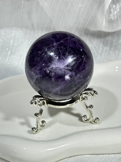 Thousand-layer purple fluorite crystal ball
