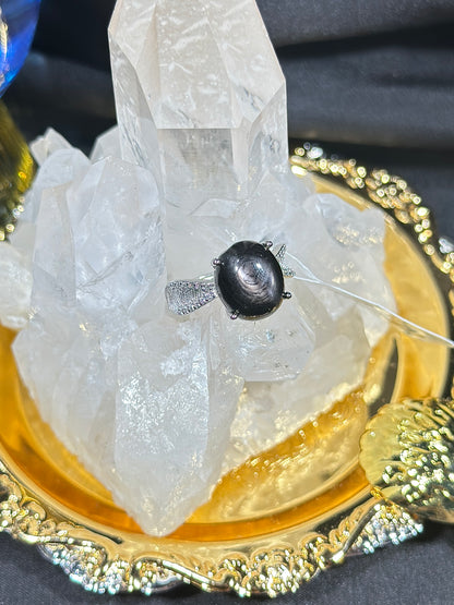 Gold Luck Stone S925 Silver Ring-2