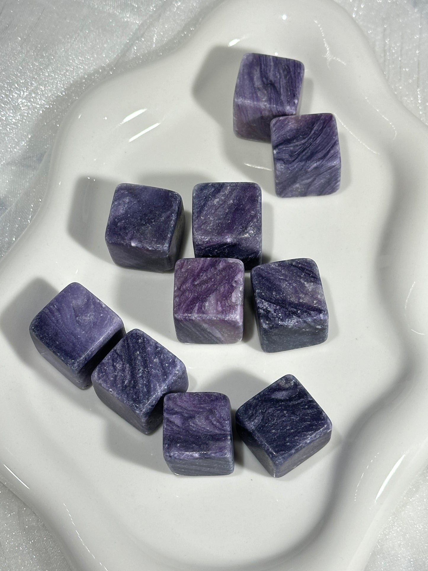 Plum Tourmaline Sugar Cube Rough Stone