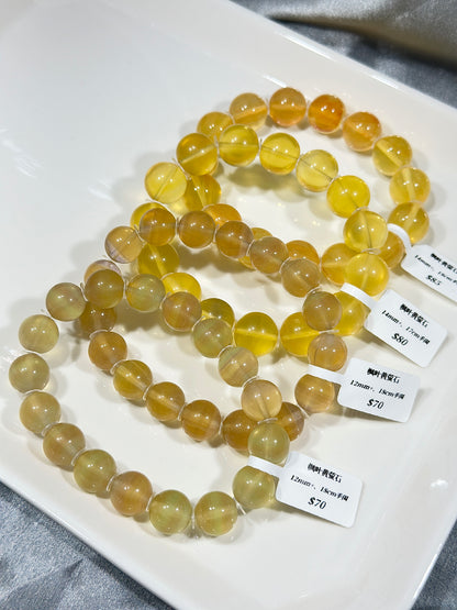 Maple Leaf Yellow Fluorite Crystal