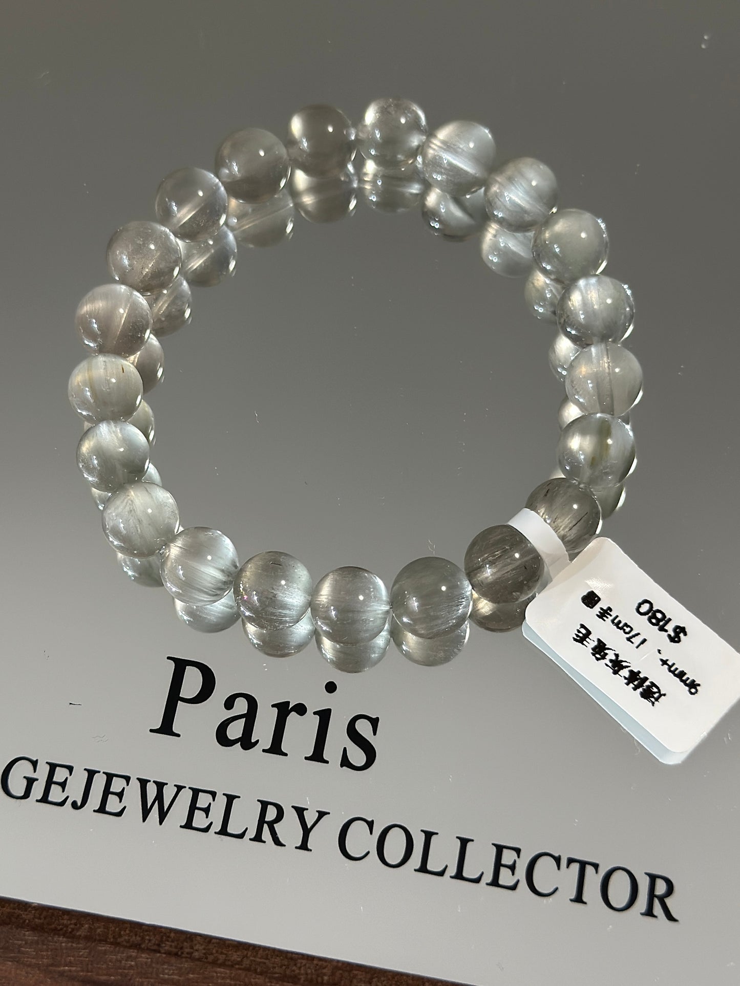 透体灰兔毛水晶