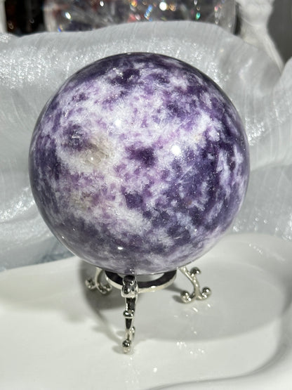 Plum Blossom Tourmaline Crystal Ball