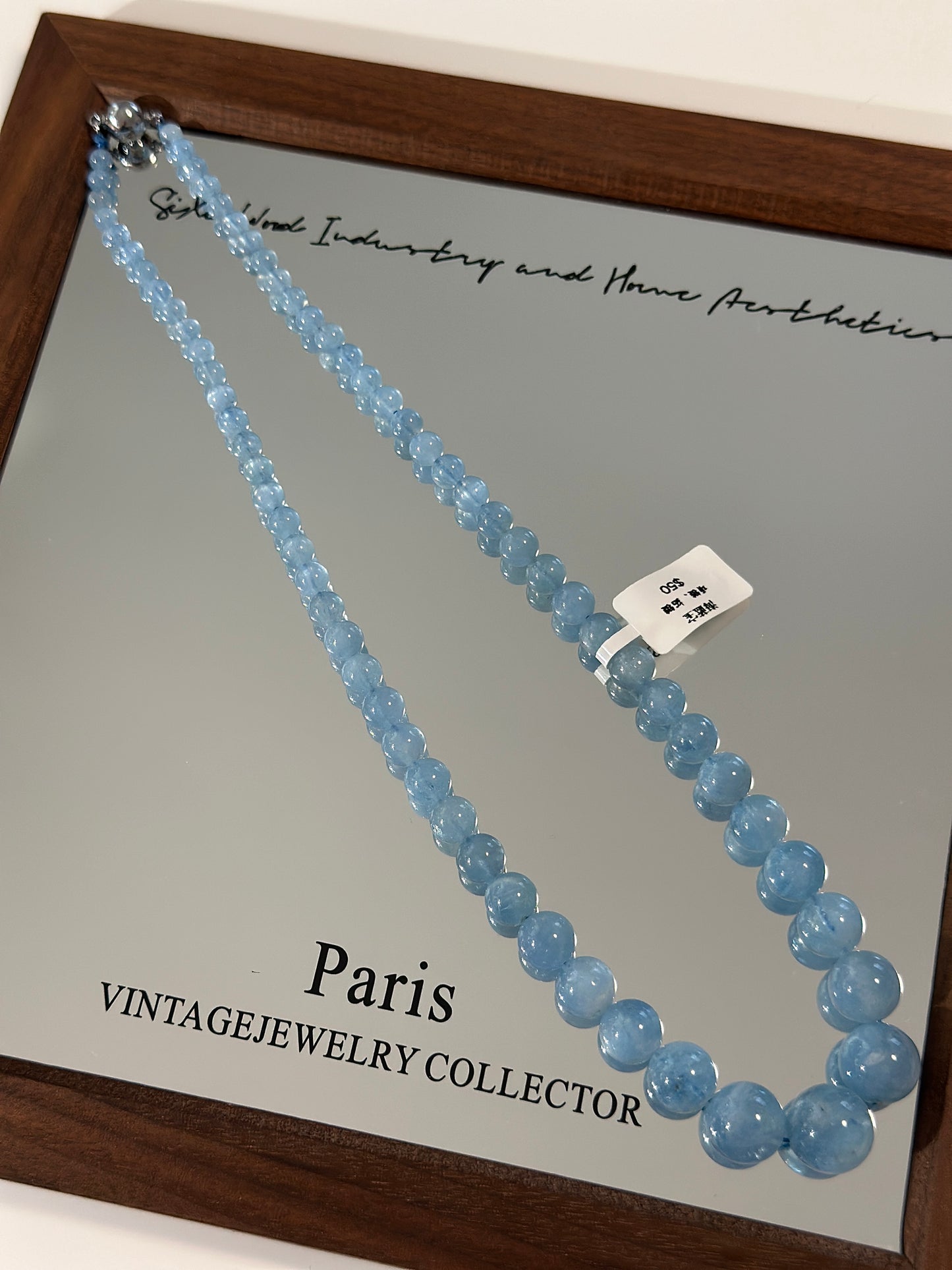 Aquamarine pagoda chain necklace