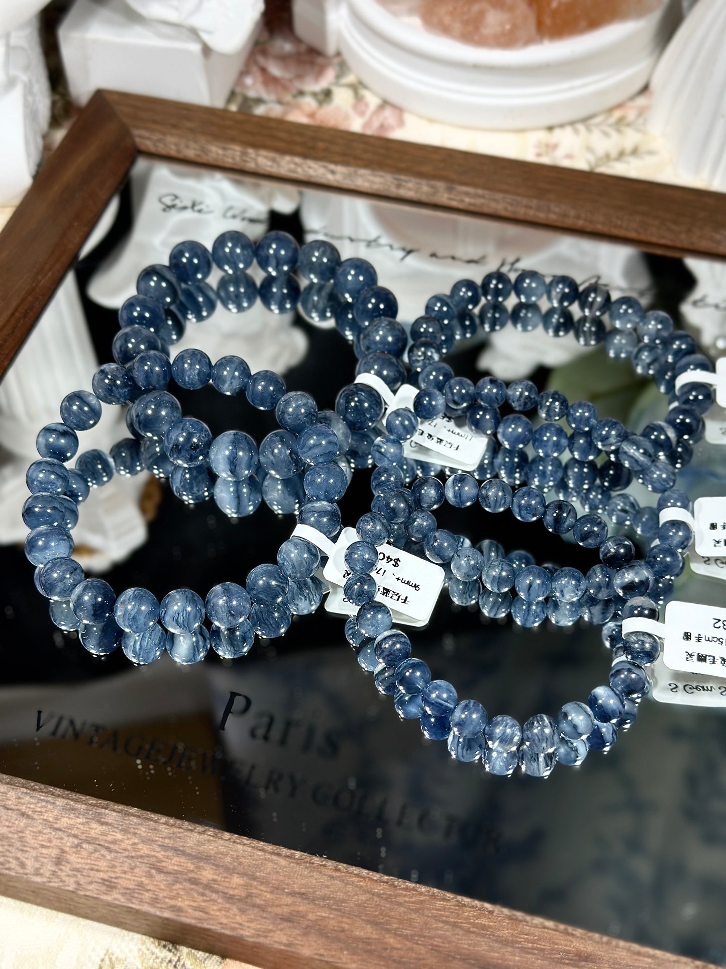 Dark blue melaleuca blue rabbit fur ghost