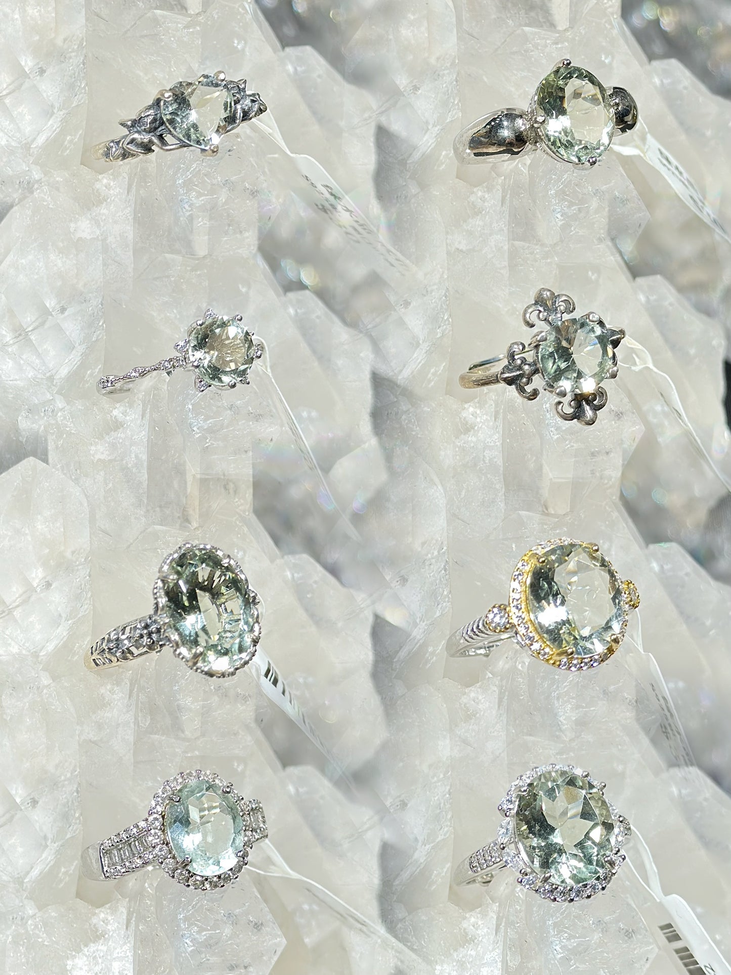 绿水晶S925银戒指