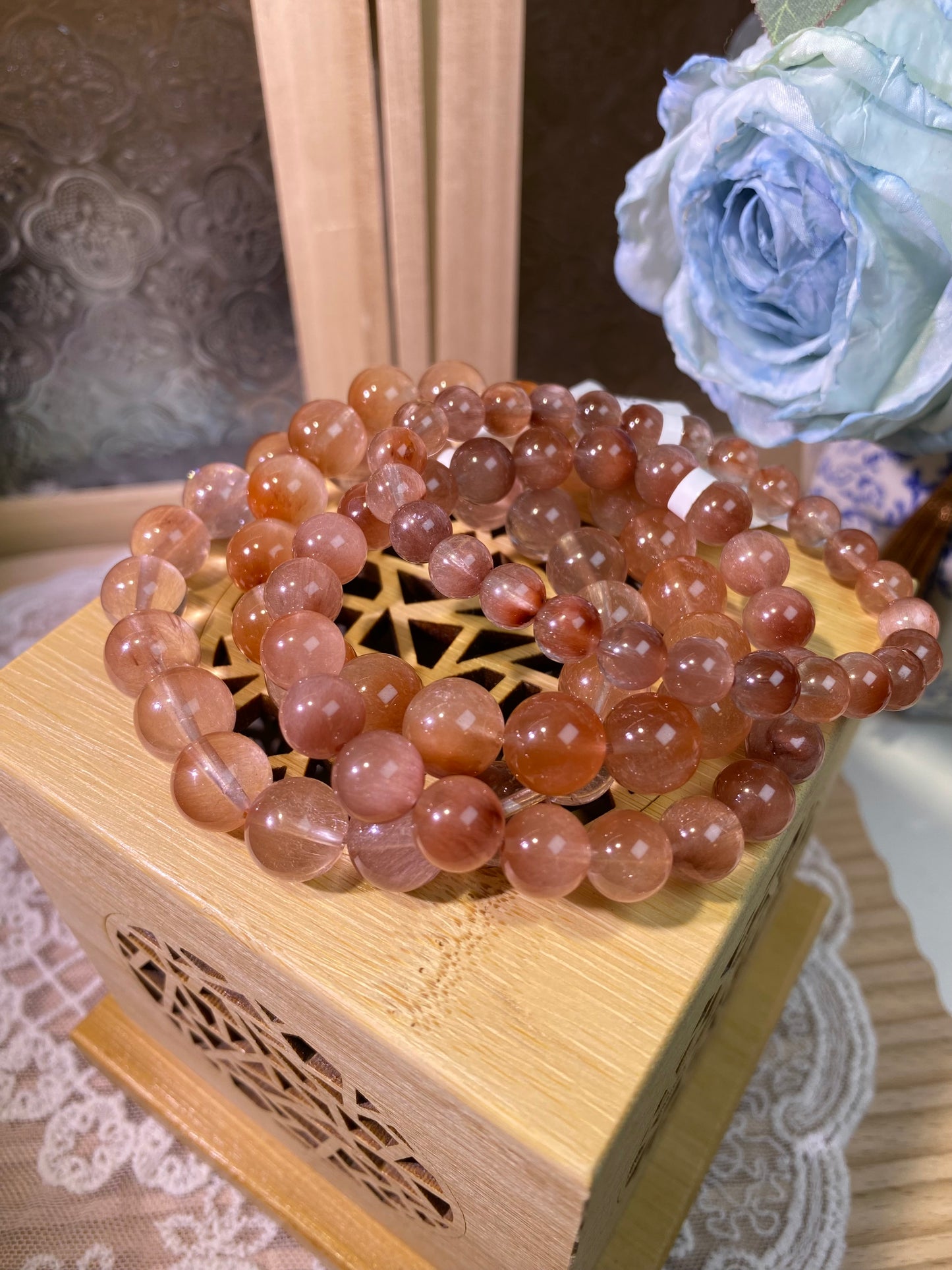 Bean paste pink rabbit hair crystal