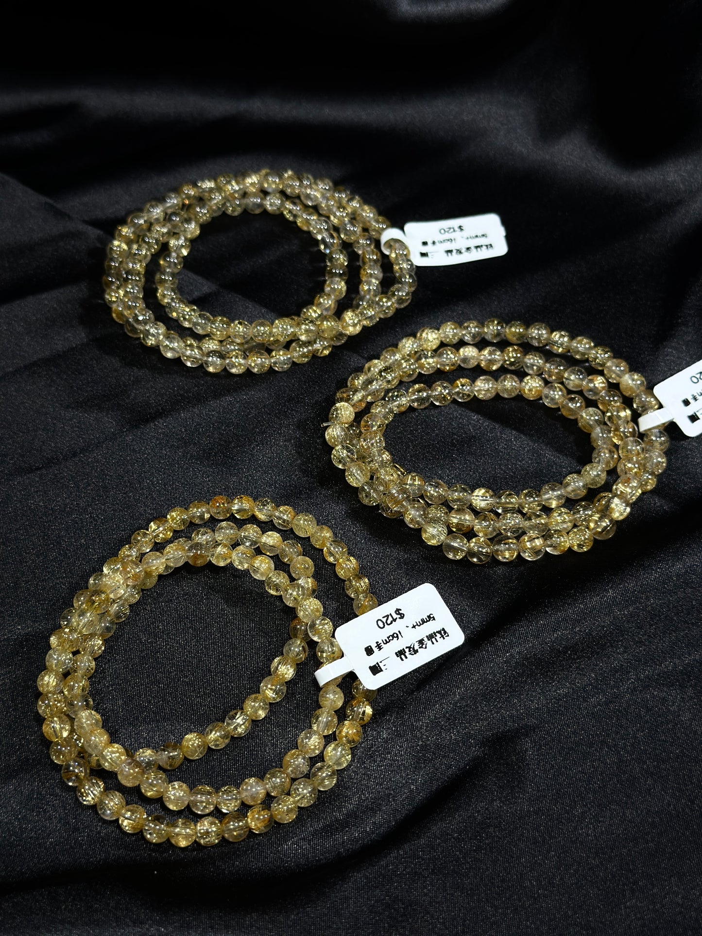 Titanium crystal golden rutilated crystal three circles