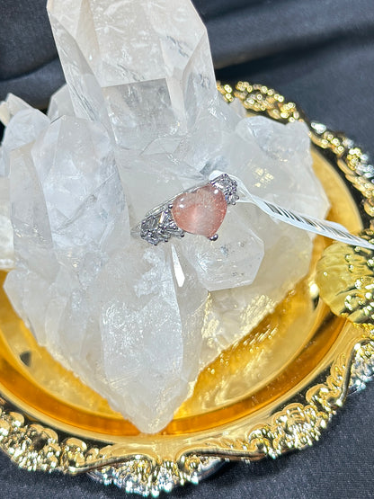 Golden Strawberry S925 Silver Ring