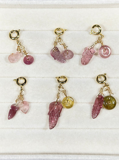 Tourmaline peace buckle drip S925 silver