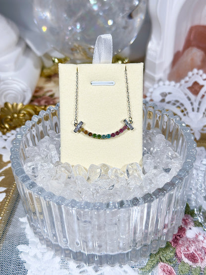 Tourmaline Smile Necklace S925 Silver