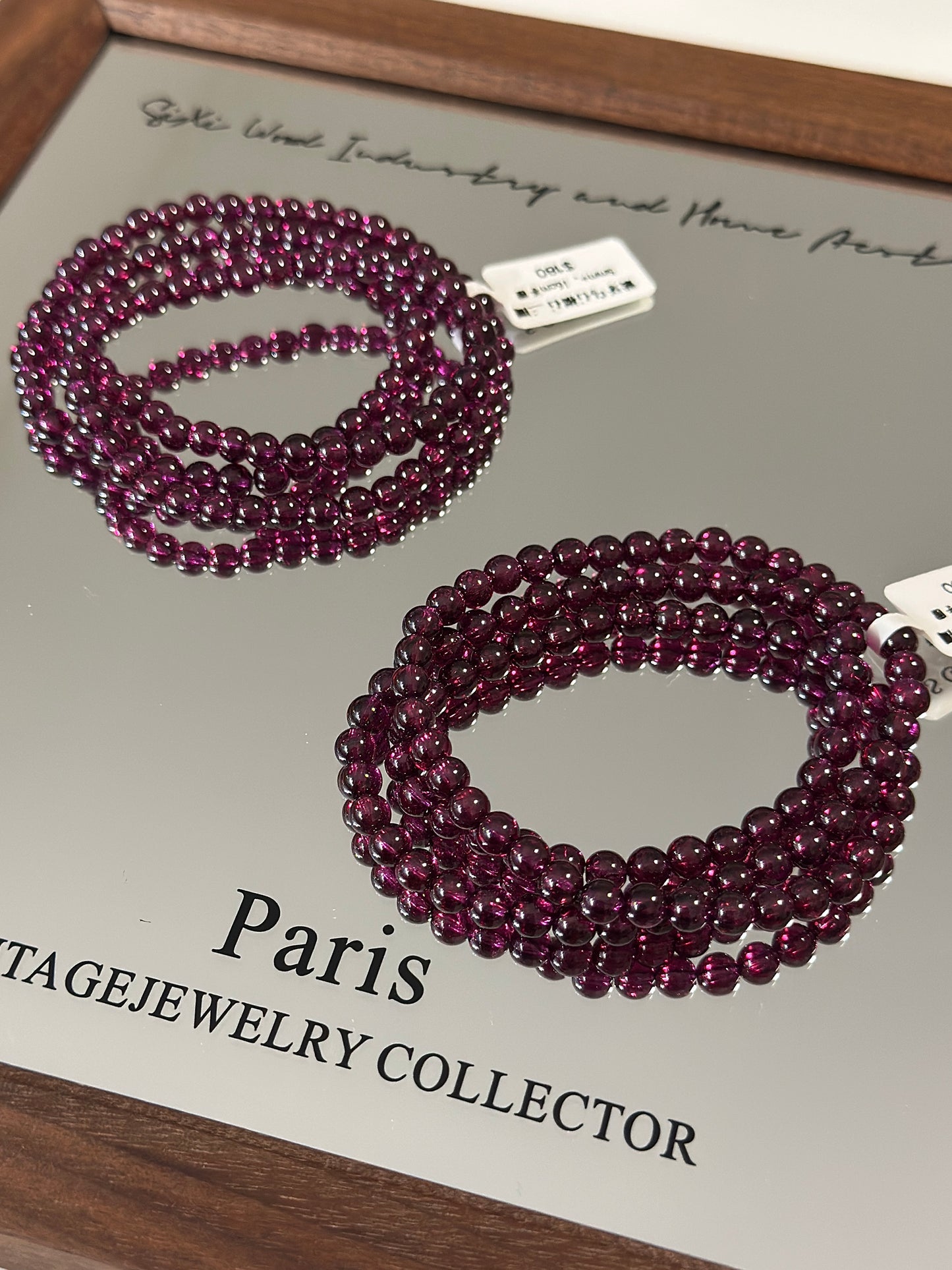 Purple tooth black garnet three circles