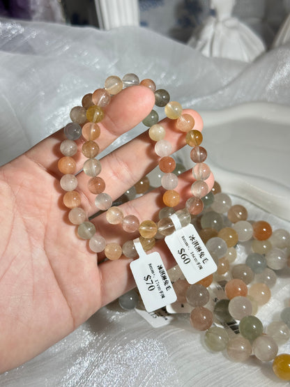 Ice cream colored rabbit fur crystal