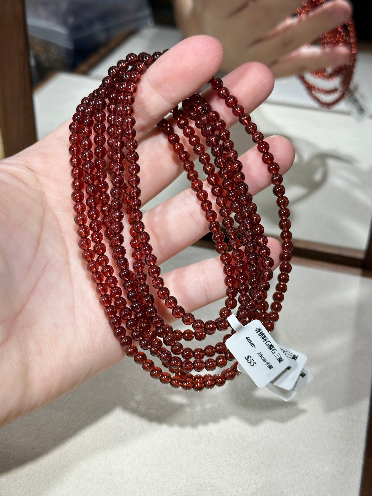 Champagne pink garnet