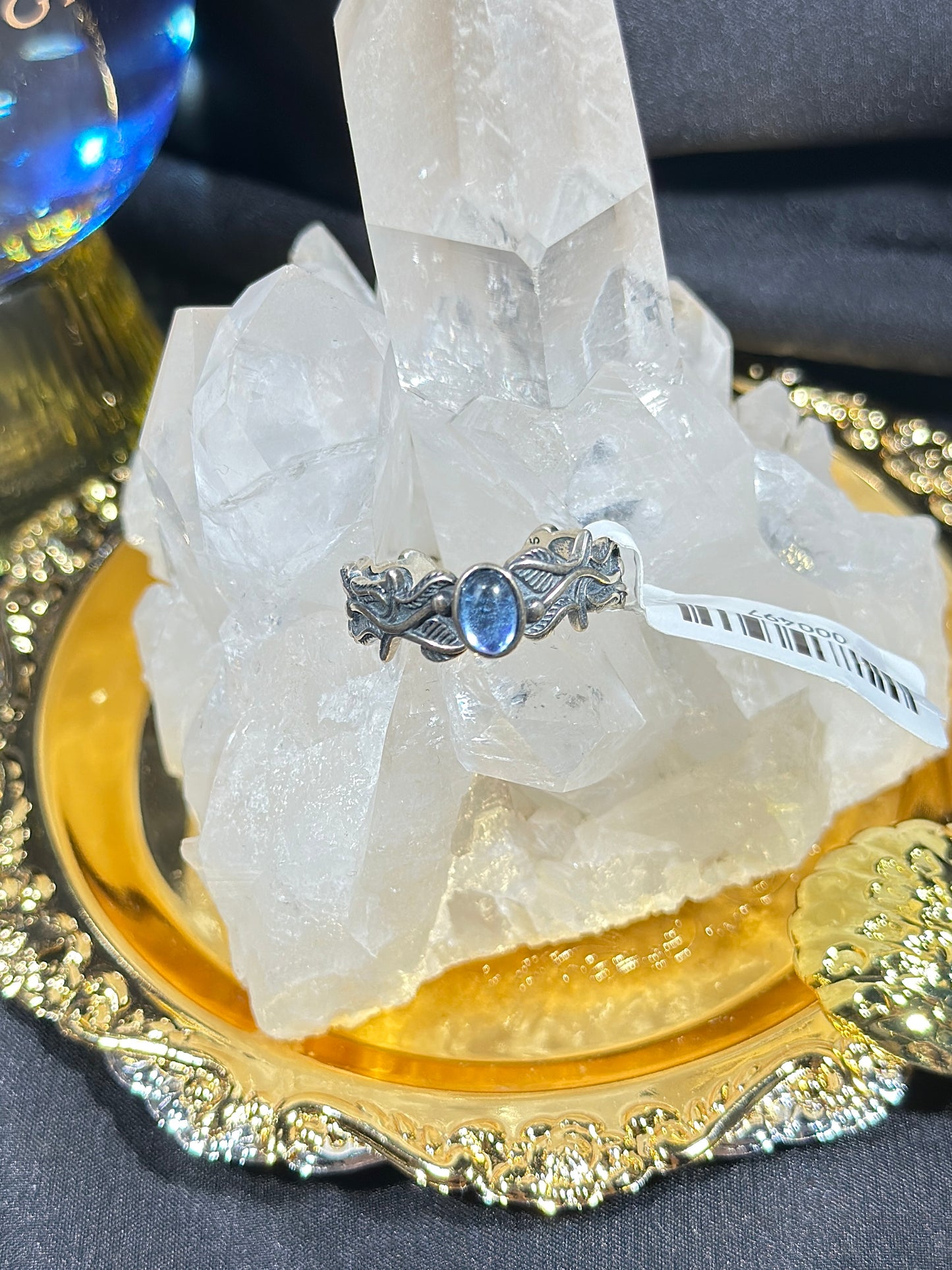 Aquamarine S925 silver ring-2