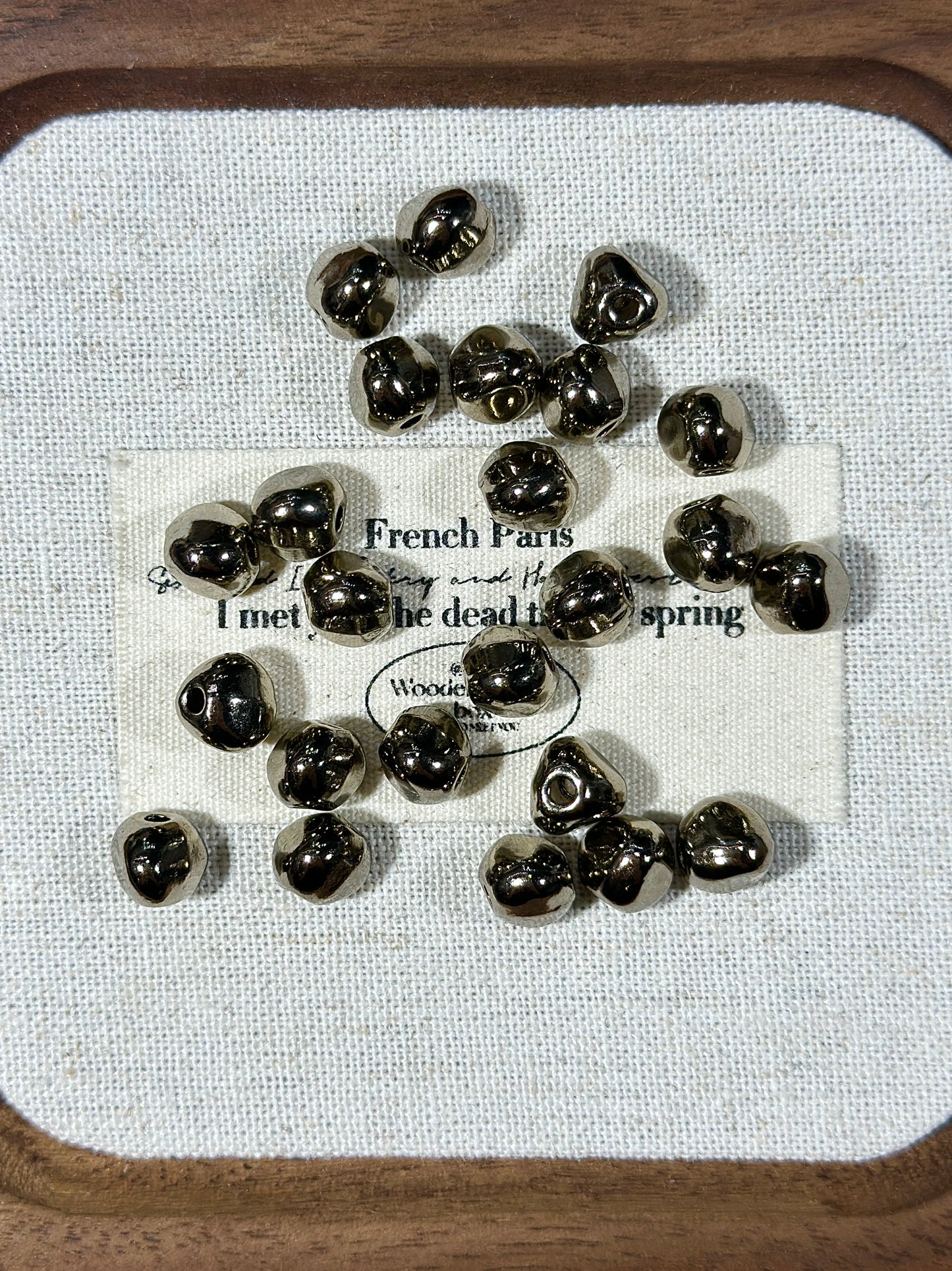 Gun black spacer bead ring