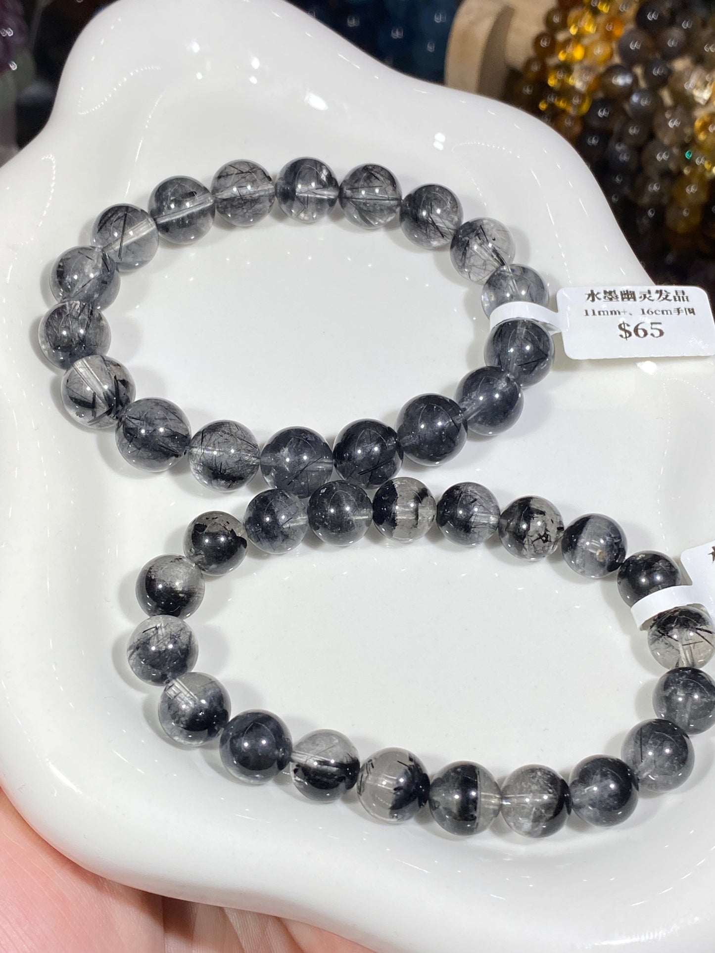 Ink style ghost hair crystal