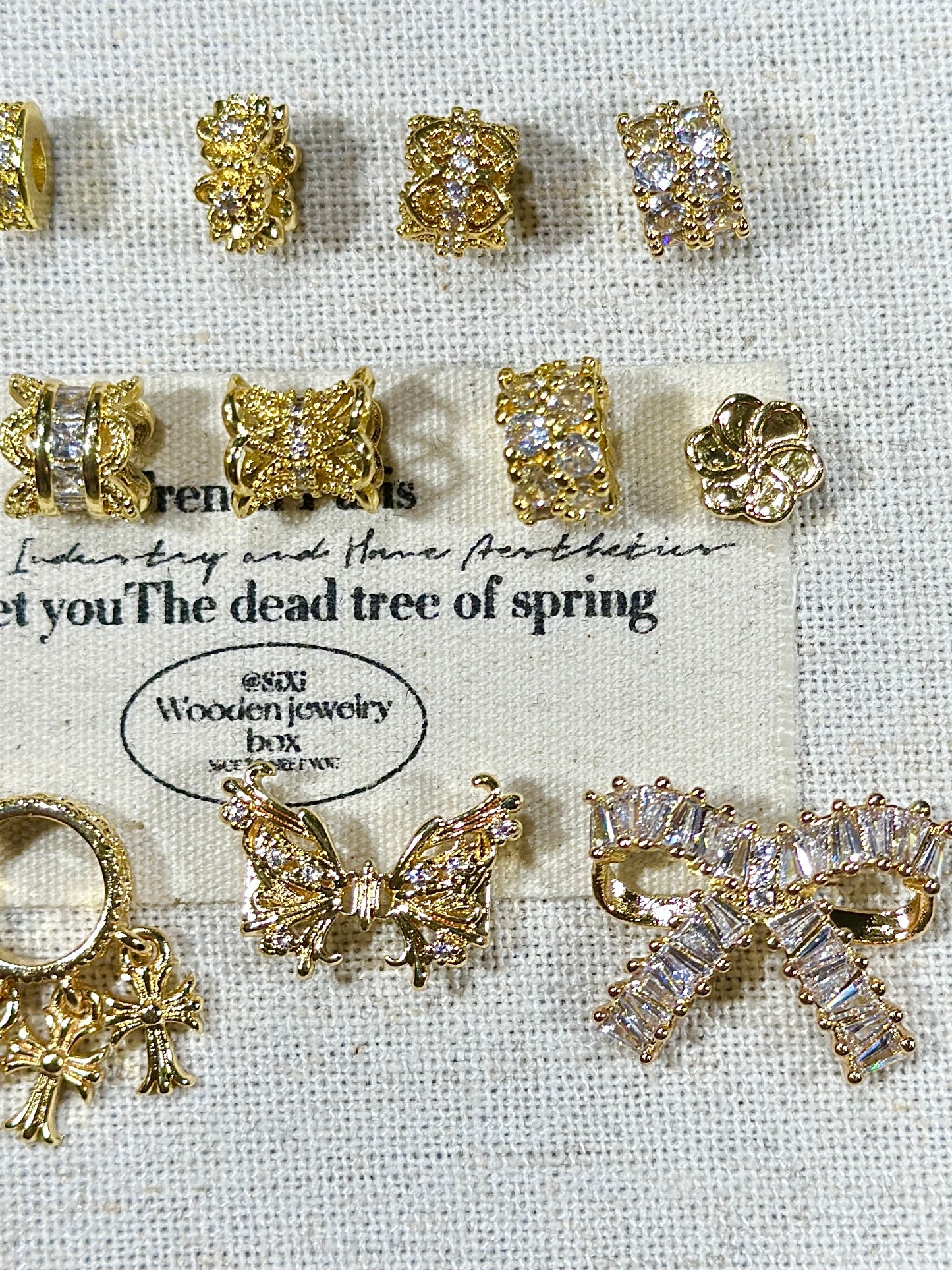 Bright gold ring spacer