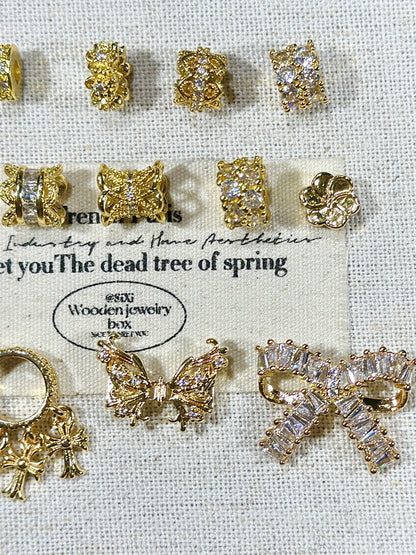 Bright gold ring spacer