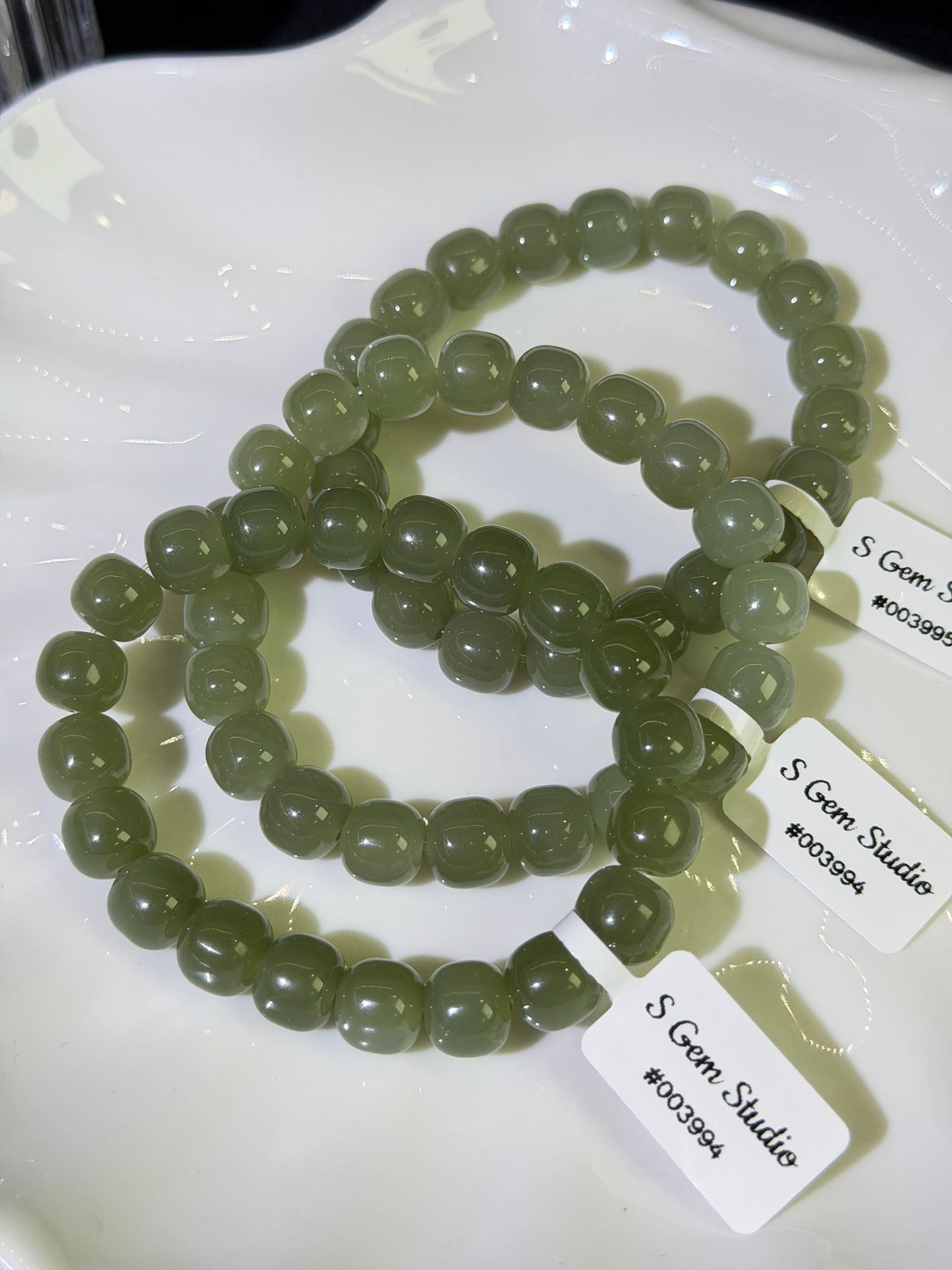 晴水和田玉老形珠