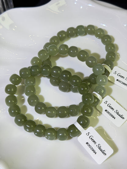 晴水和田玉老形珠