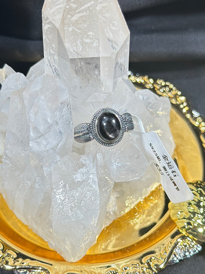 Gold Luck Stone S925 Silver Ring-1