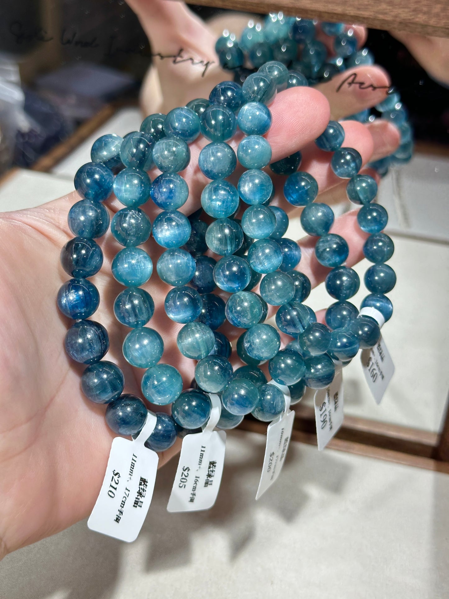 Cat's Eye Blue Green Crystal