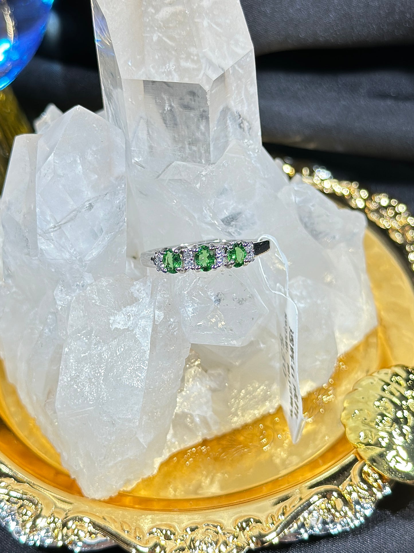 Diopside S925 silver ring