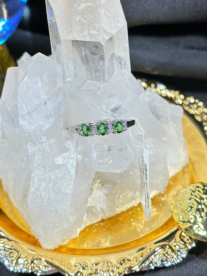 Diopside S925 silver ring