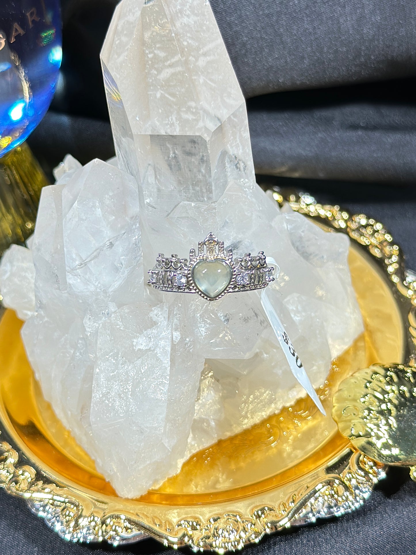 Green Prehnite S925 Silver Ring