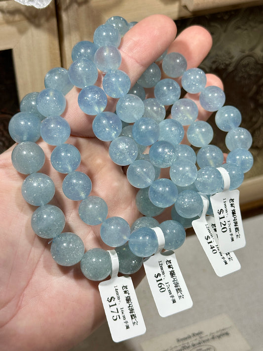 Old mine sparkling aquamarine crystal