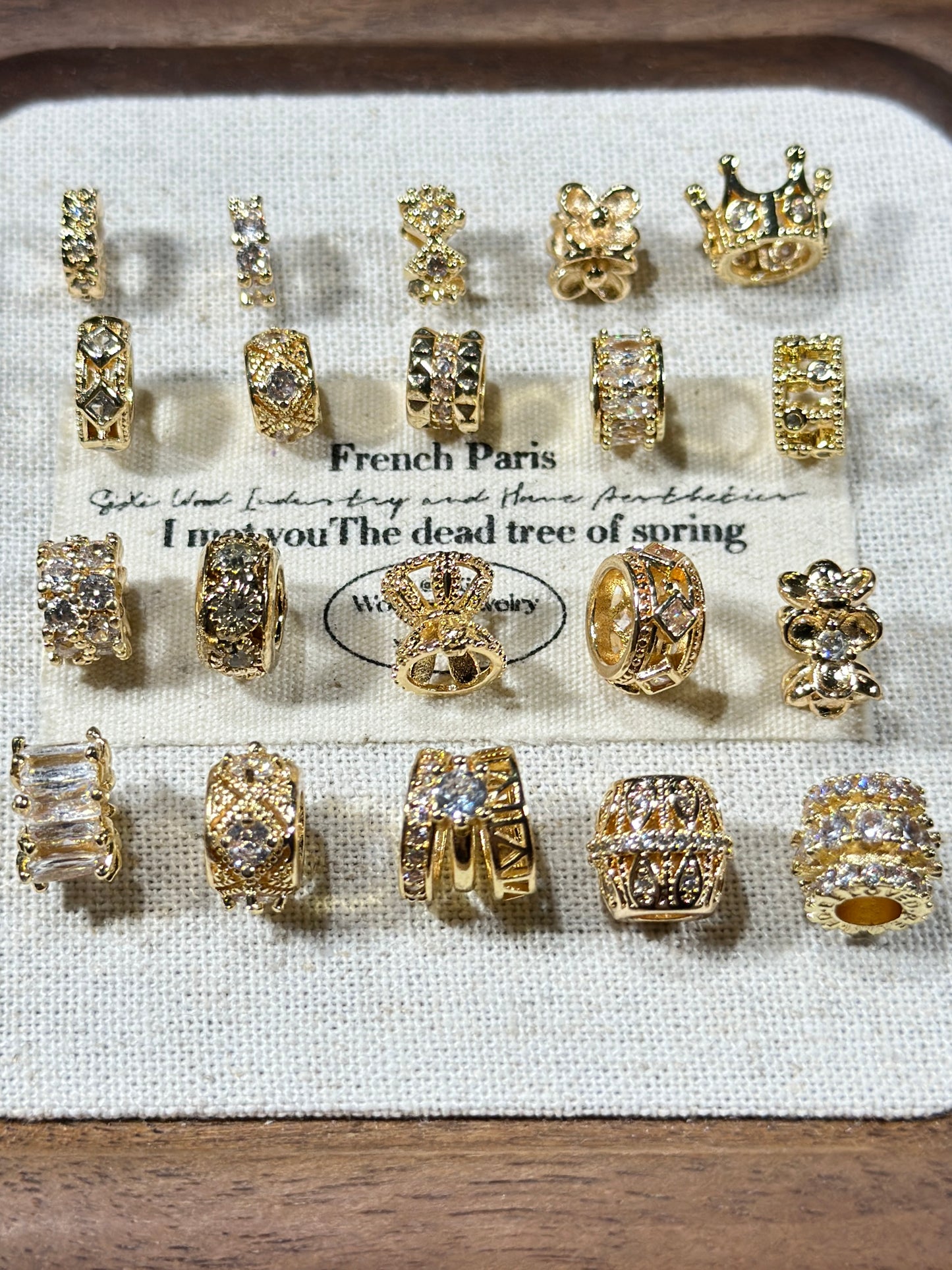 Light gold spacer ring spacer