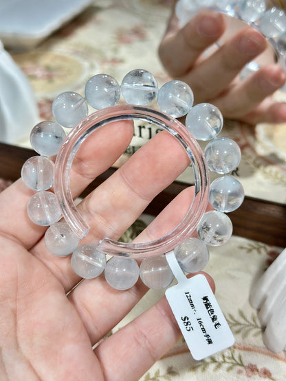 Cream blue rabbit fur