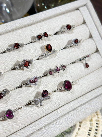 Garnet Ring S925 Silver