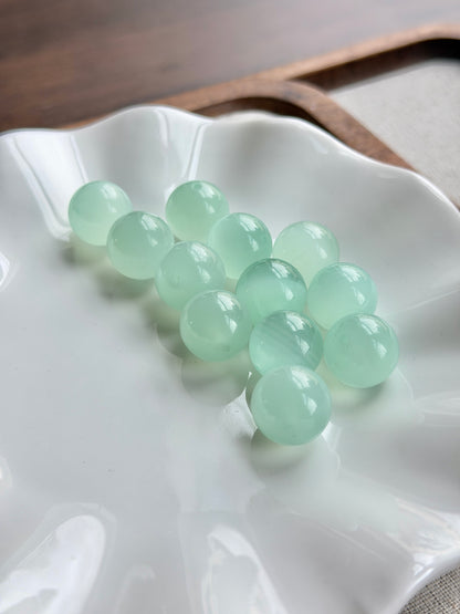 蒂芙尼蓝绿纹石单珠 14mm+