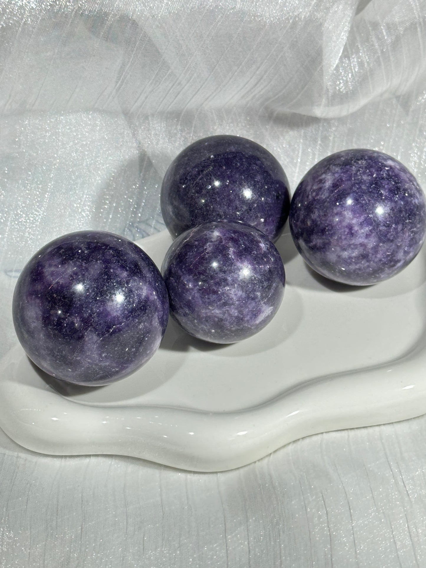 Plum Blossom Tourmaline Crystal Ball