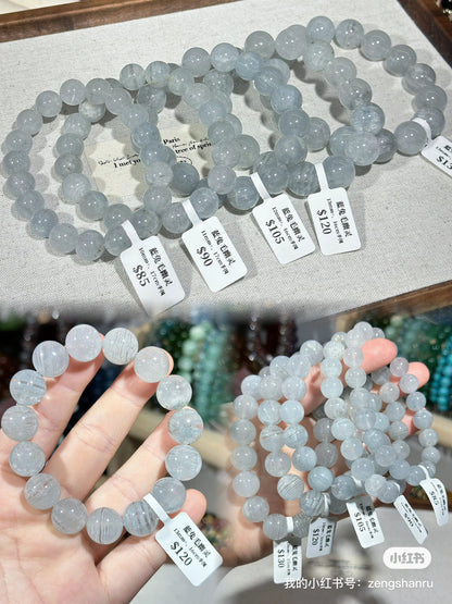 Blue rabbit fur ghost crystal