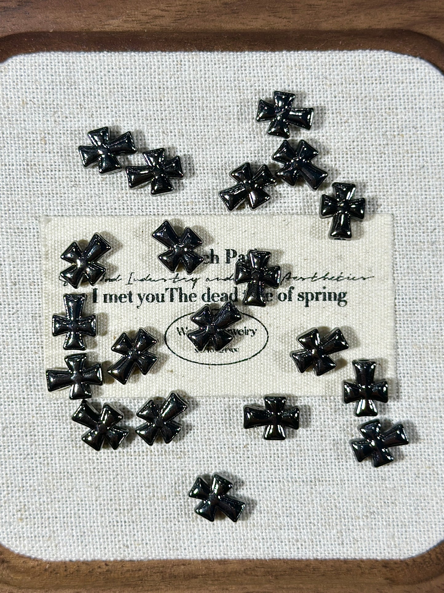 Gun black spacer bead ring