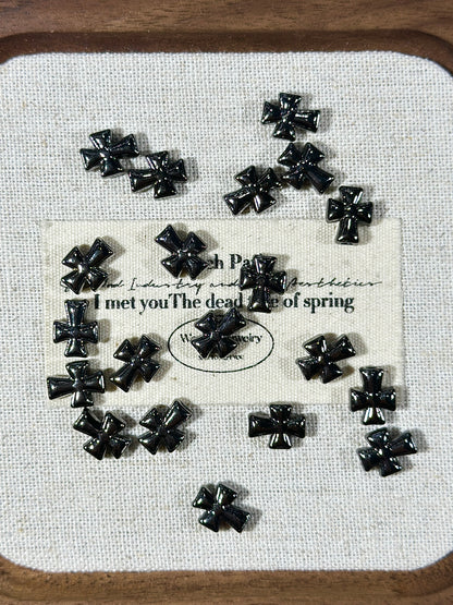 Gun black spacer bead ring