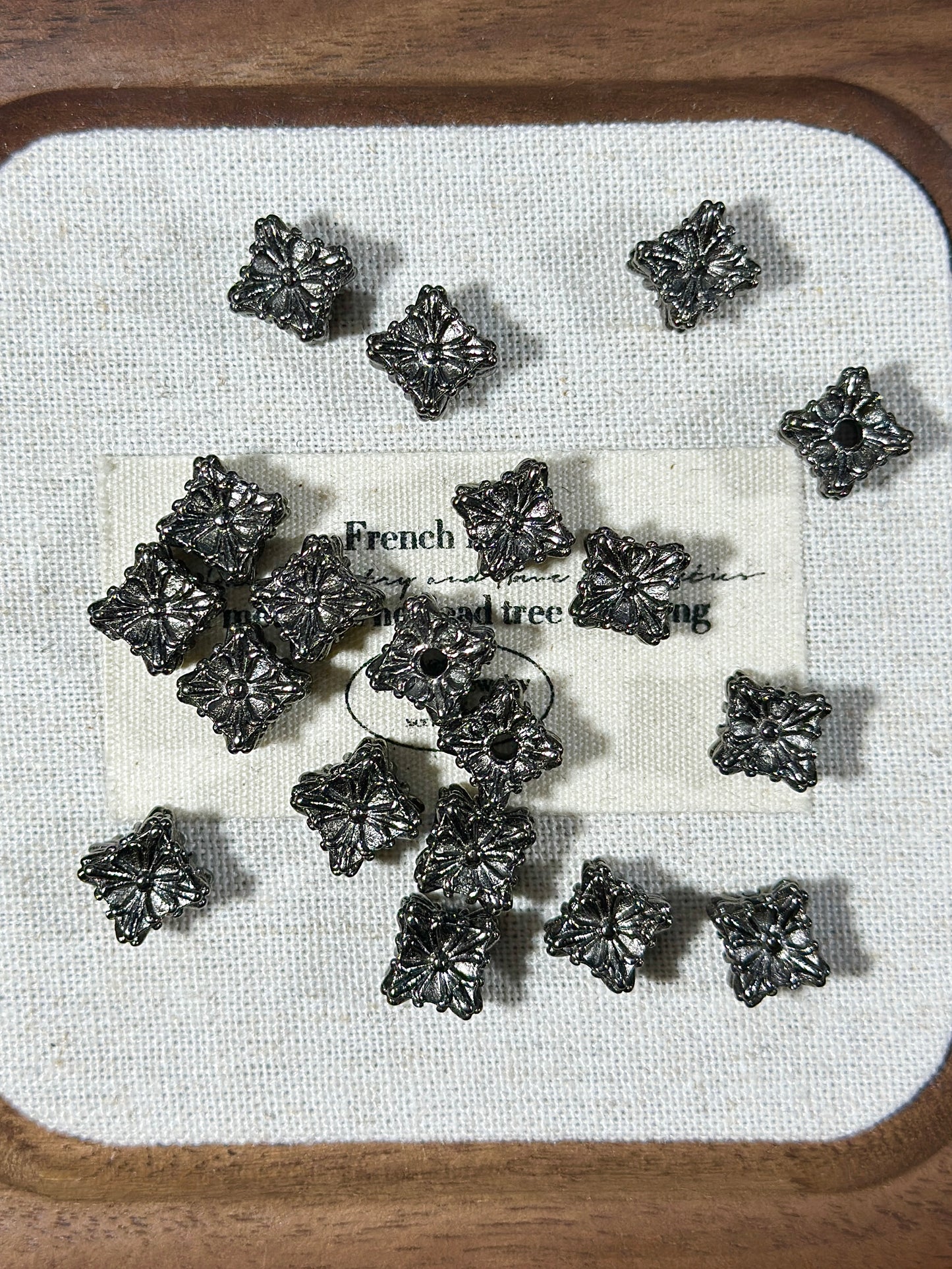 Gun black spacer bead ring