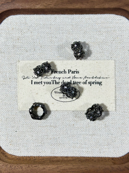 Gun black spacer bead ring