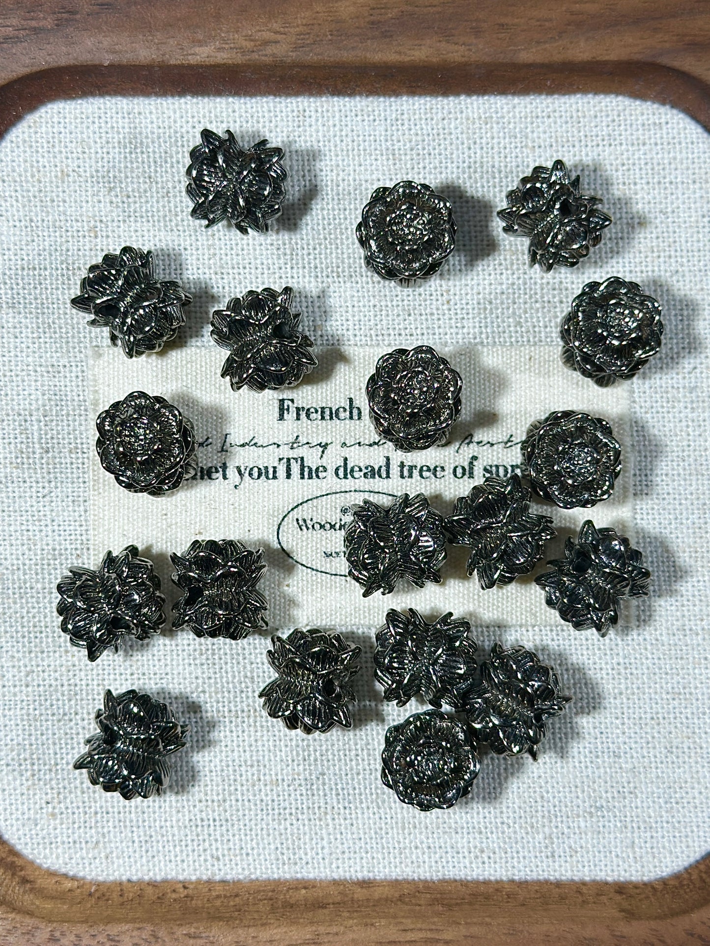 Gun black spacer bead ring