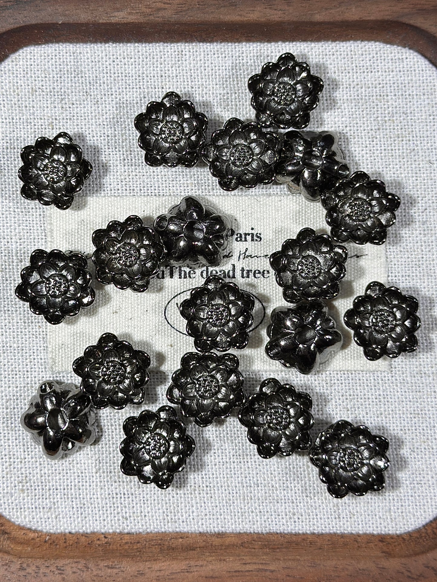 Gun black spacer bead ring