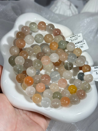 Ice cream colored rabbit fur crystal