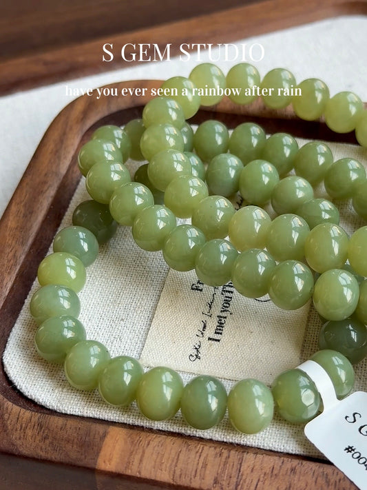 晴水和田玉算盘珠