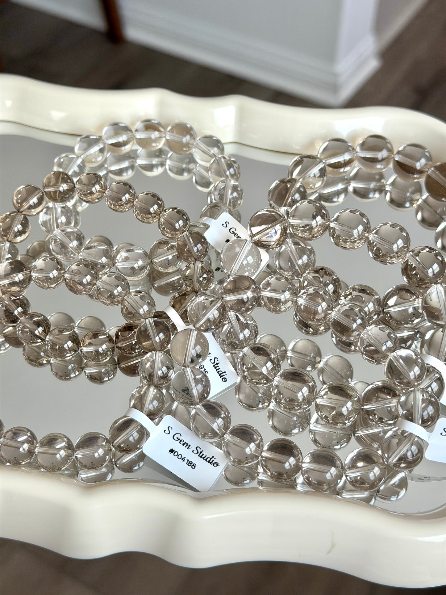 Pure White Tea Light Tea-Colored Crystal