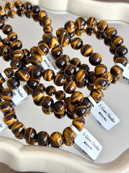 Graduation-Grade Lightning-Pattern Yellow Tiger's Eye
