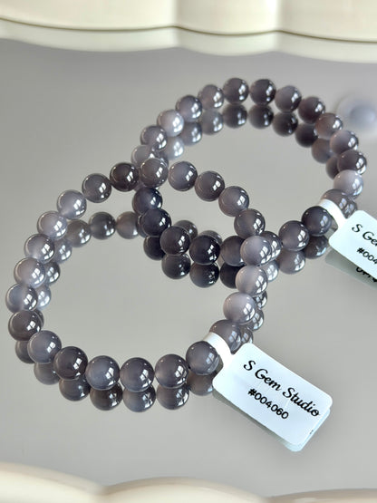 Cat's Eye Ice Lavender Hetian Jade