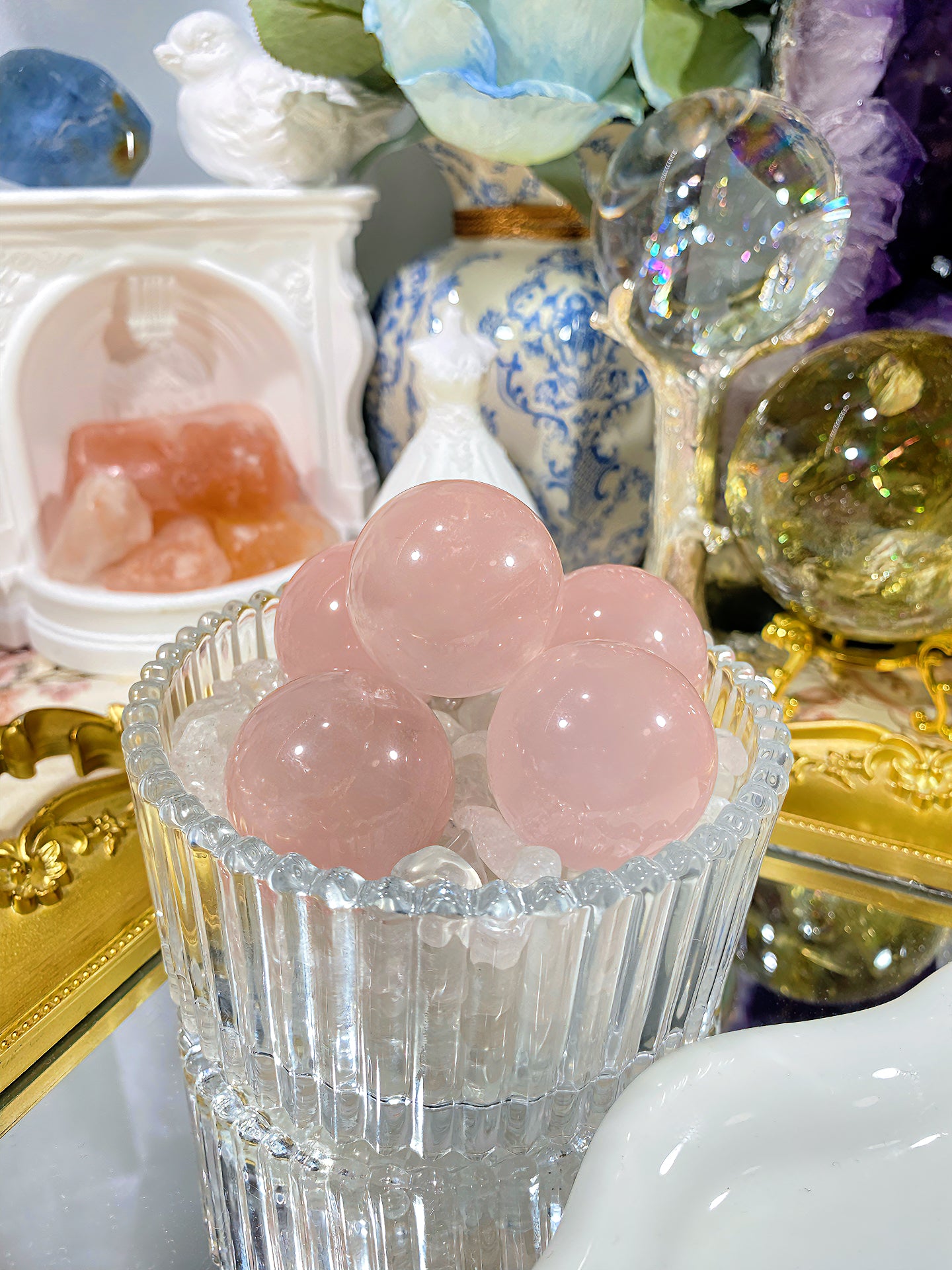 Madagascar pink crystal ball