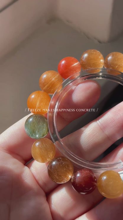 Brushed colored rabbit fur crystal